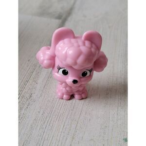 Pink poodle dog puppy pet accessory toy figure